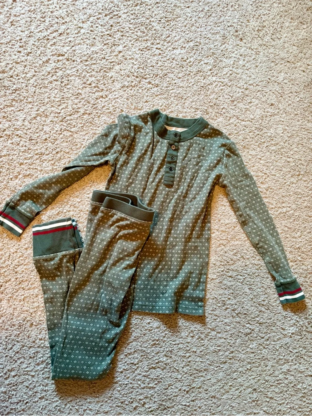 Hearth and Hand Olive Green Thermal Pajamas